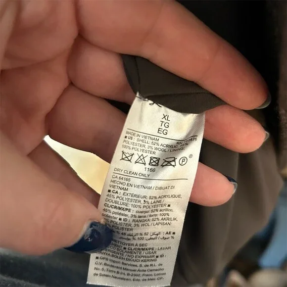 NWT Old Navy Pea Coat Womens XL Dark Gray Charcoal Double Breasted Lined - Picture 5 of 7